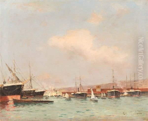 Port Anime Oil Painting by Alfred Casile