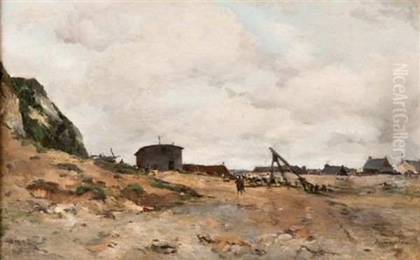 Plage Animee Oil Painting by Alfred Casile