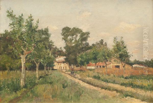 Ferme Dans La Campagne Oil Painting by Alfred Casile