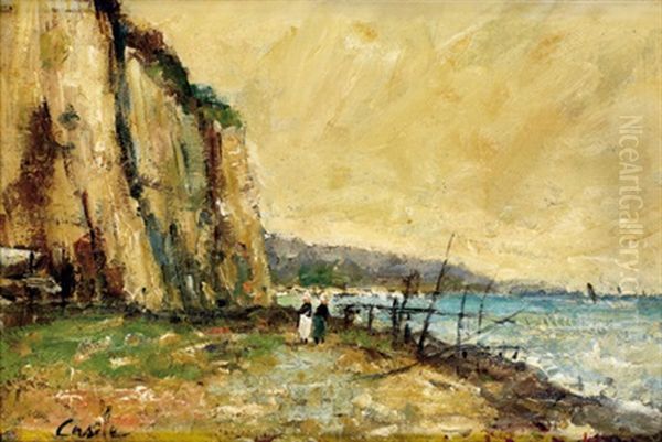 Falaise Au Bord De La Mer Oil Painting by Alfred Casile