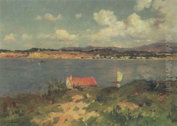 Gezicht Op Een Mediterraan Landschap Oil Painting by Alfred Casile