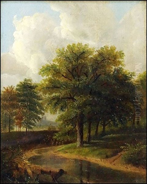 Summer Landscape Oil Painting by John William Casilear