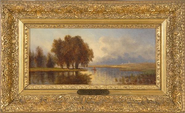 View Of The Upper Hudson Oil Painting by John William Casilear