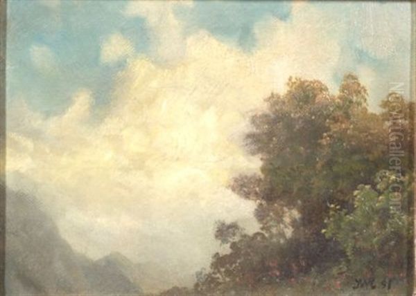 Cloud Study Oil Painting by John William Casilear