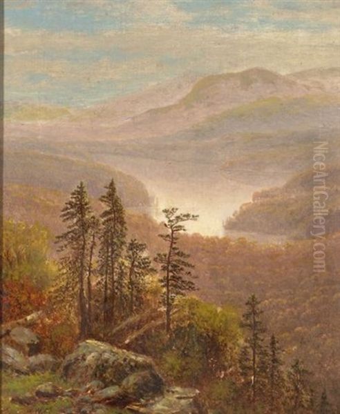 White Mountain View Oil Painting by John William Casilear