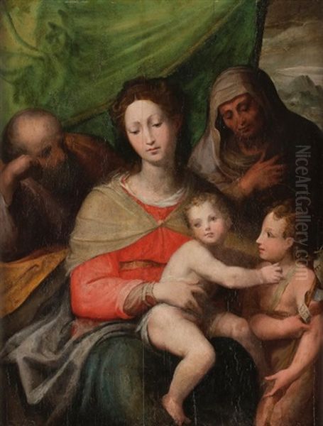 Sainte Famille Avec Saint Jean Baptiste Et Sainte Anne by Alessandro Casolani