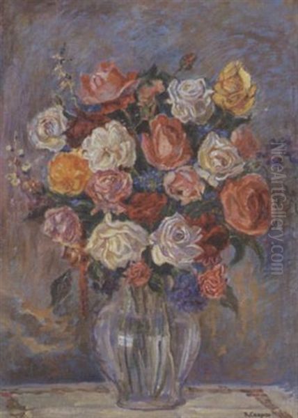 Blumenstillleben Oil Painting by Reinhard Caspar