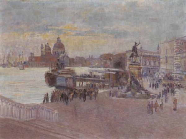 Partie In Venedig Oil Painting by Reinhard Caspar