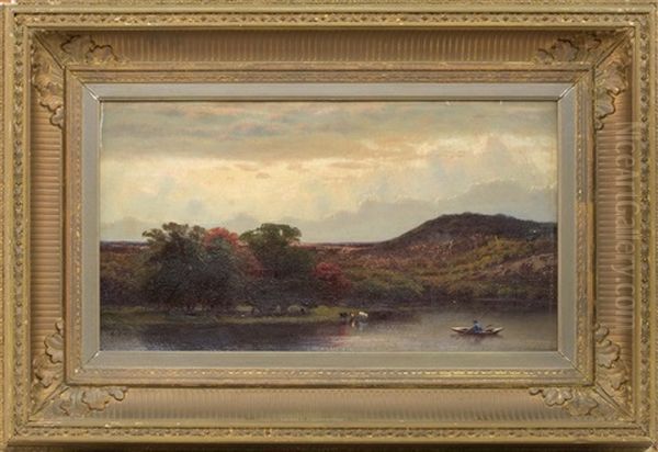 Sunlight Over A Pond Oil Painting by George Nelson Cass