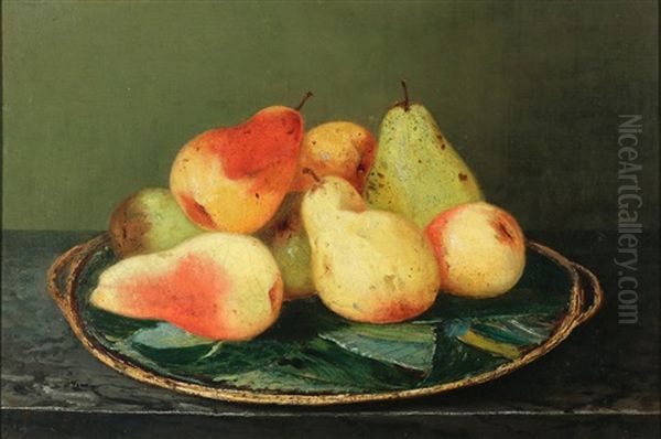 Still Life With Pears Oil Painting by George Nelson Cass