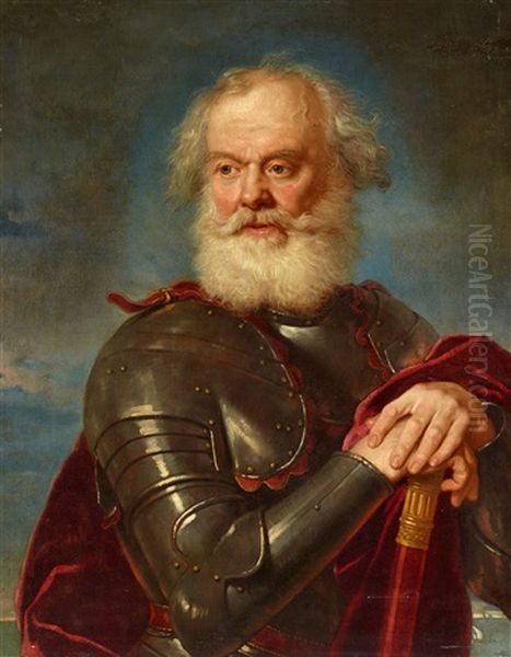 A Bearded Admiral Leaning On His Baton Oil Painting by Niccolo Cassana