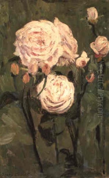 Etude De Roses Oil Painting by Mary Cassatt