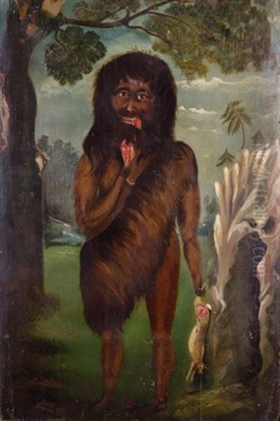 L'homme Prehistorique Oil Painting by Louis du Casse