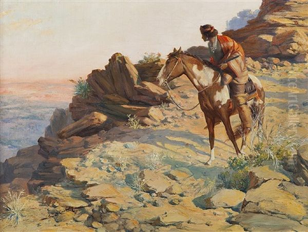 The Scout Oil Painting by Gerald Cassidy