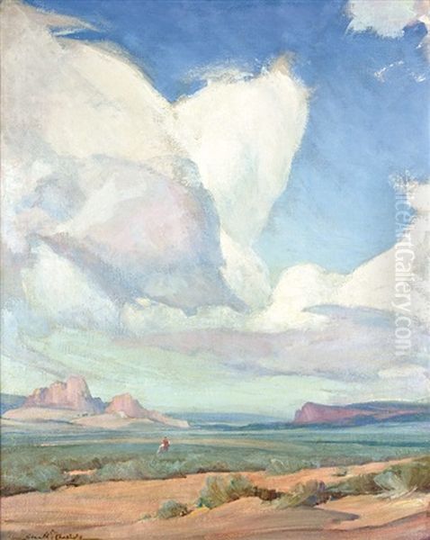 Gateway To Navajo Land Oil Painting by Gerald Cassidy