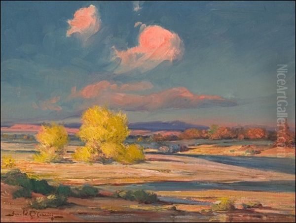 On The Rio Grande River Oil Painting by Gerald Cassidy