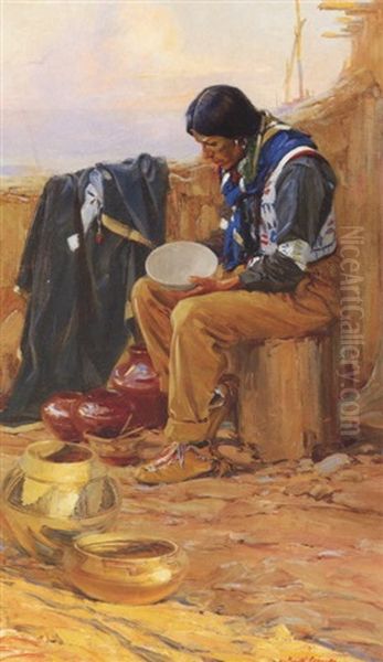 The Pottery Maker Oil Painting by Gerald Cassidy