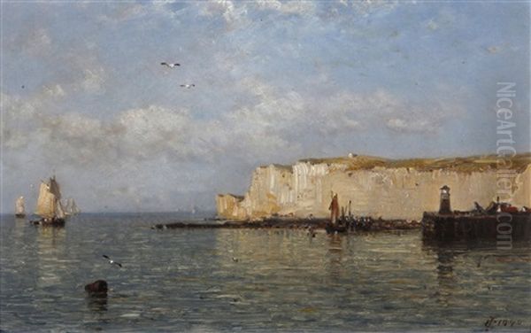 Calm Afternoon In The English Channel Oil Painting by James Cassie