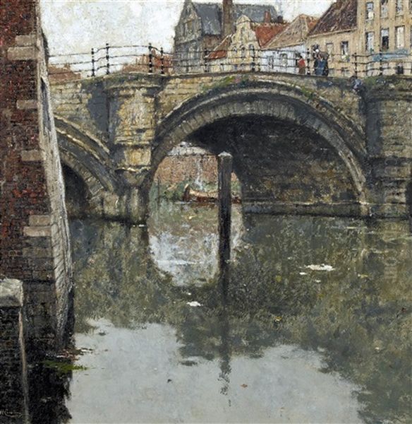 Vieux Pont A Malines Oil Painting by Hendrick Cassiers