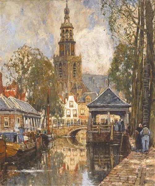 Zicht In Zeeland Oil Painting by Hendrick Cassiers