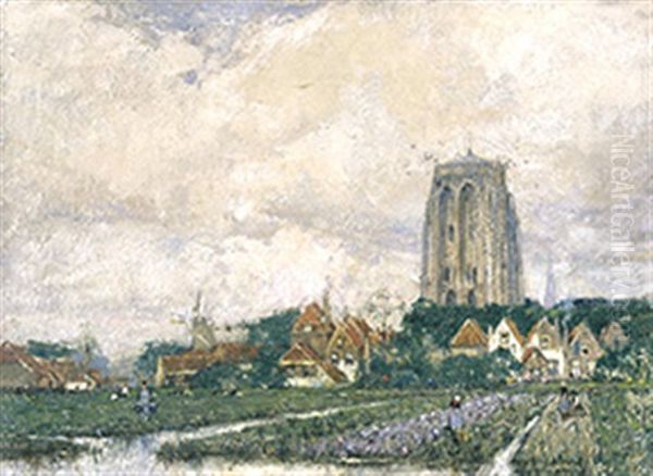 Gezicht Te Woudrichem Oil Painting by Hendrick Cassiers