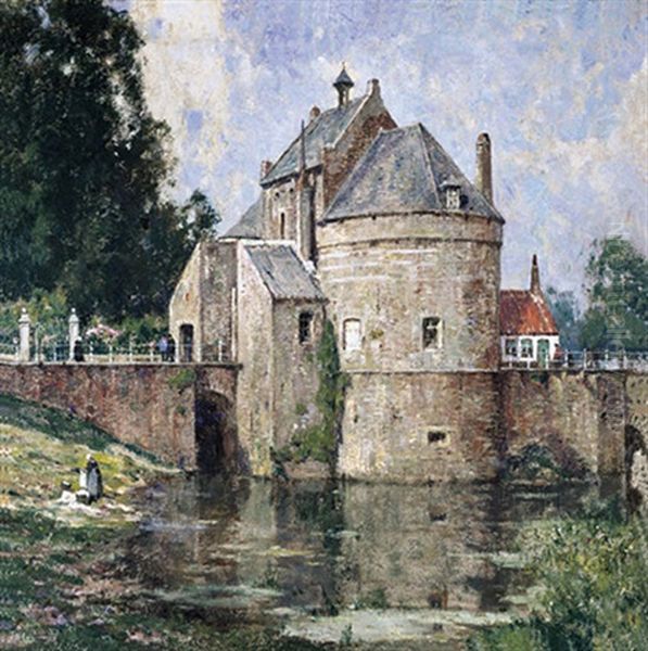 Gezicht Aan De Smedenpoort Te Brugge Oil Painting by Hendrick Cassiers