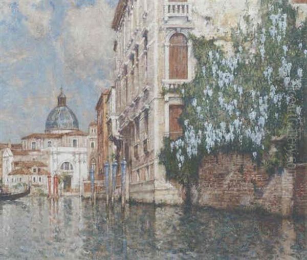 A View Of A Canal In Venice Oil Painting by Hendrick Cassiers