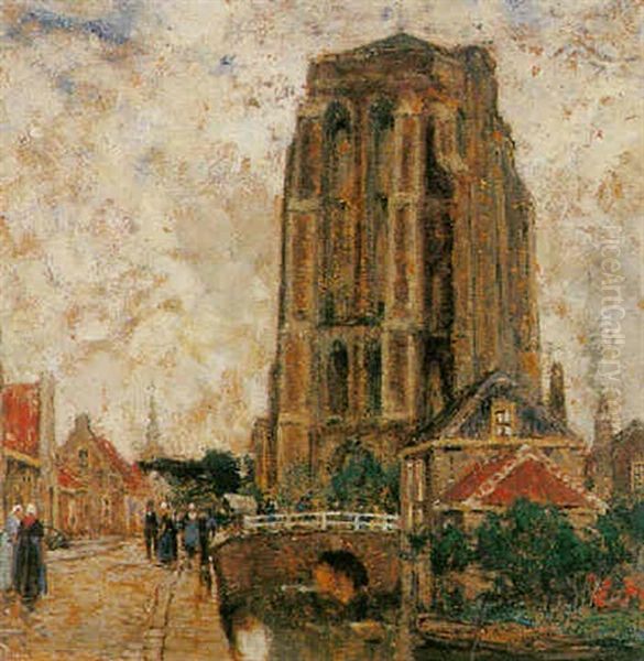 The Tower Of Veere Oil Painting by Hendrick Cassiers