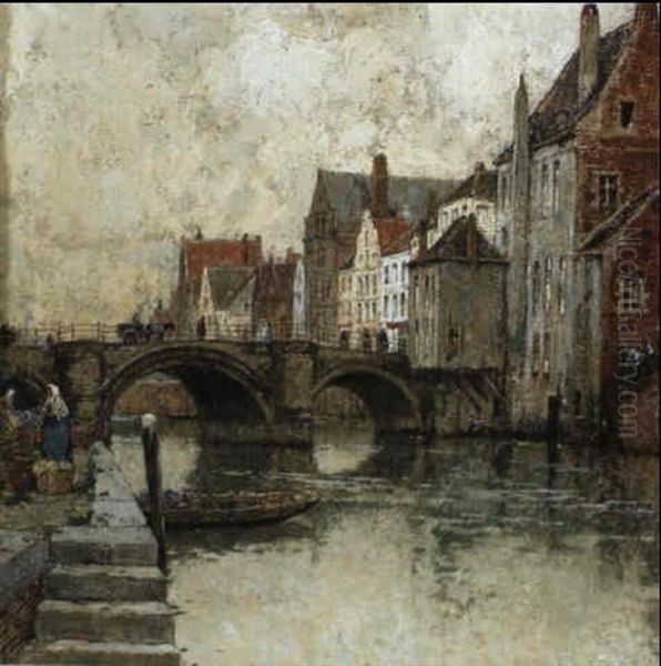 Vue A Malines Oil Painting by Hendrick Cassiers