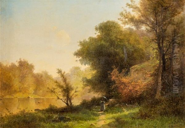 Paysage Anime Oil Painting by Gustave Eugene Castan