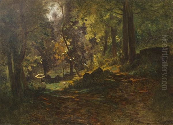 Le Peintre Sur Le Motif Oil Painting by Gustave Eugene Castan