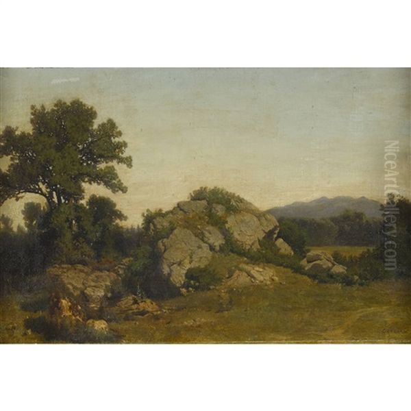 Dans La Vallee Du Rhone Oil Painting by Gustave Eugene Castan