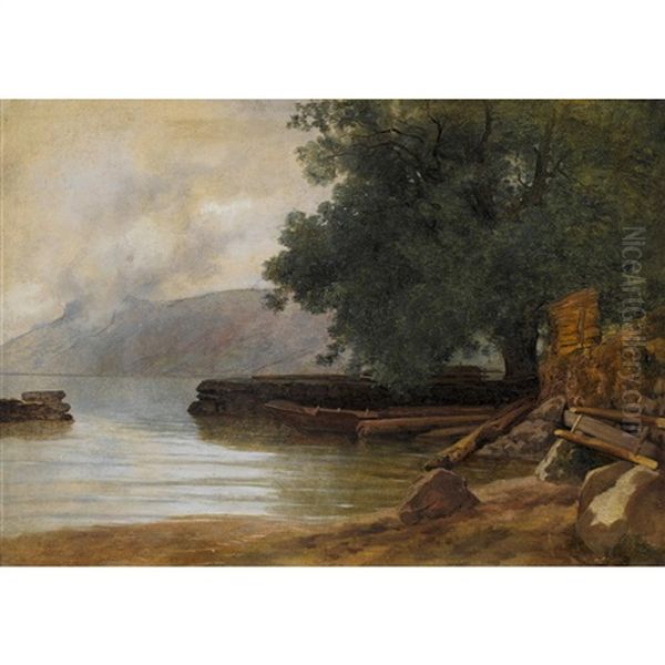 Le Noyer De Bekenried Oil Painting by Gustave Eugene Castan