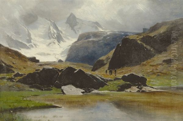 Engstligenalp Oil Painting by Gustave Eugene Castan