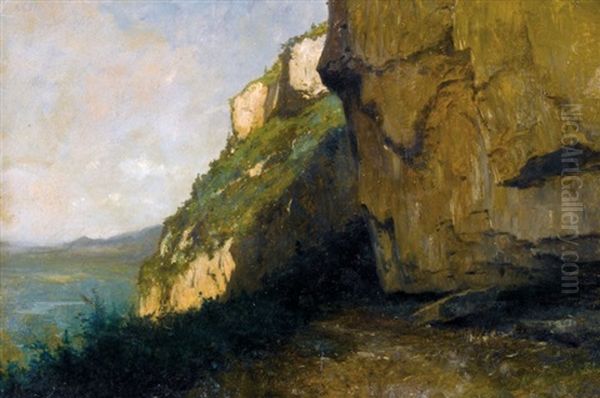 Felsige Landschaft Oil Painting by Gustave Eugene Castan