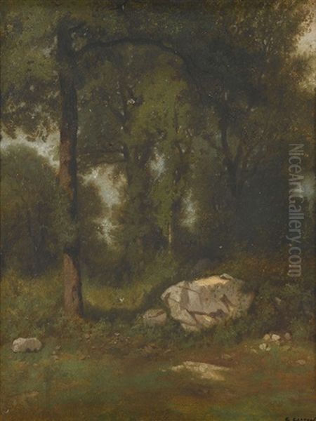 Foret De Chene Oil Painting by Gustave Eugene Castan