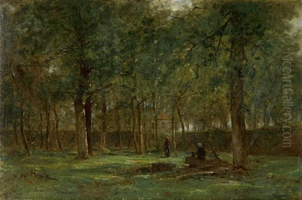 Im Park Oil Painting by Gustave Eugene Castan