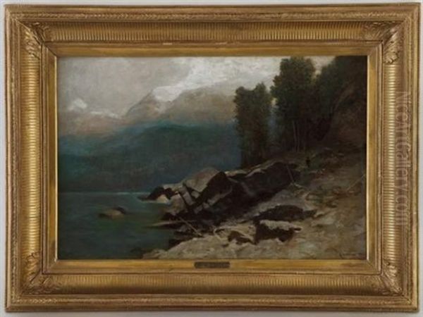 Lac De Montagne Oil Painting by Gustave Eugene Castan