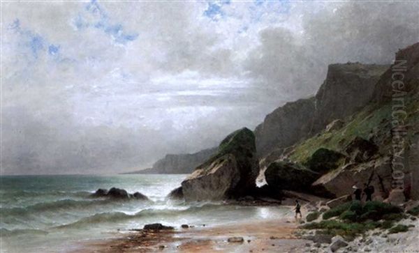 Villers Sur Mer (normandie) Oil Painting by Gustave Eugene Castan