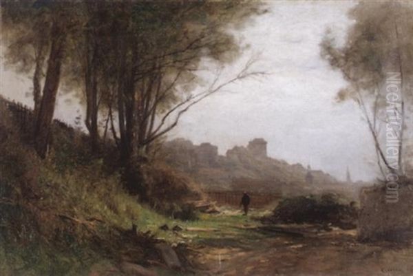 Vue De La Colline De Saint-jean by Gustave Eugene Castan