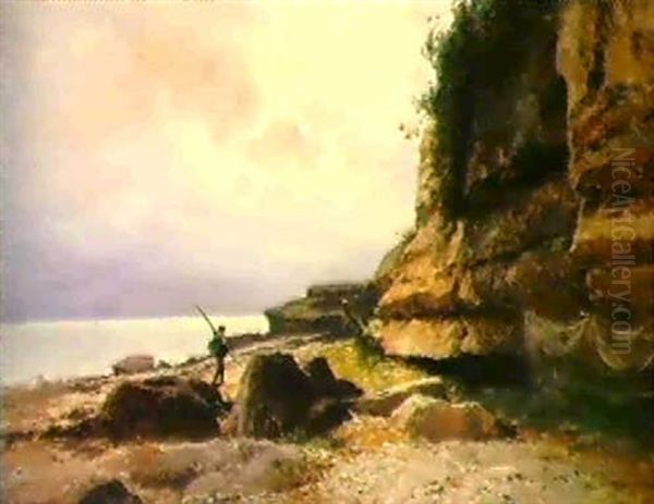 Bei St-aubin Am Neuenburgersee Oil Painting by Gustave Eugene Castan