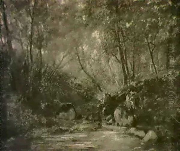 A Collonge Sous Saleve Oil Painting by Gustave Eugene Castan