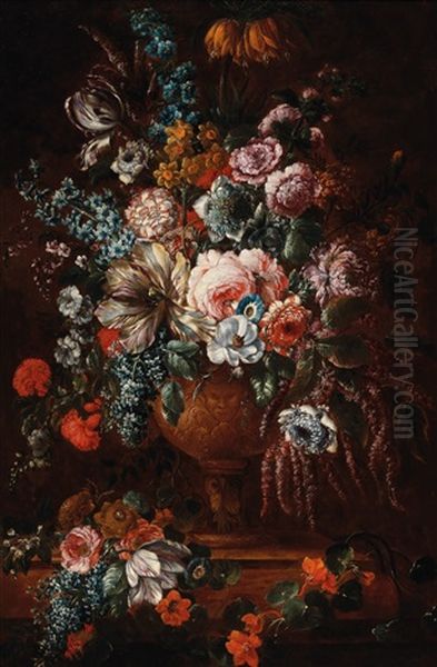 A Still Life Of Flowers Oil Painting by Pieter Casteels III