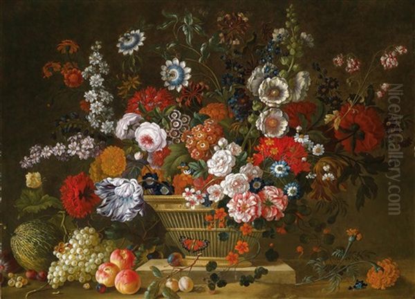 Ein Blumenstillleben Oil Painting by Pieter Casteels III