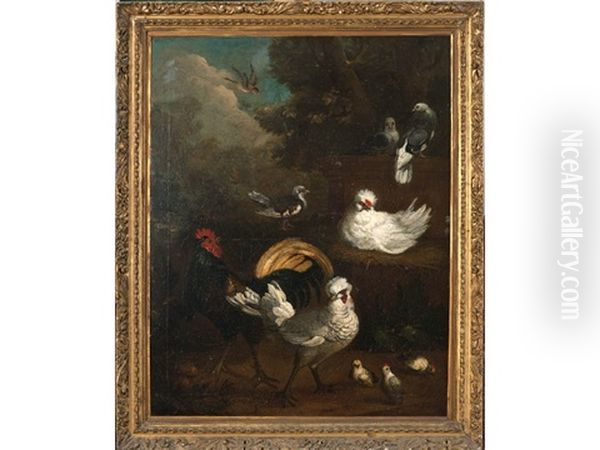 Poultry And Other Birds Oil Painting by Pieter Casteels III