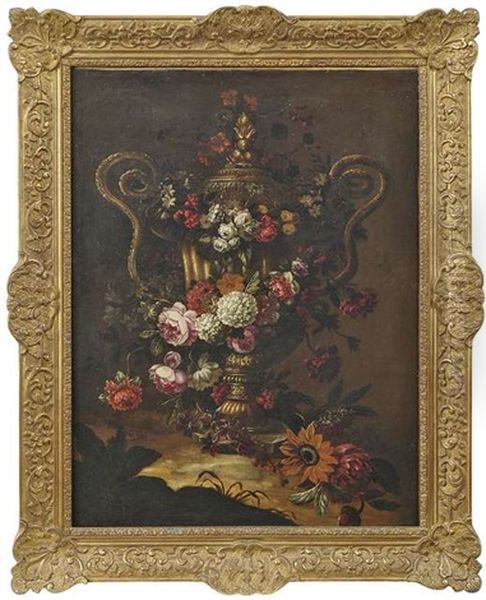 Blumenstilleben Mit Einer Schlangenhenkelvase Oil Painting by Pieter Casteels III