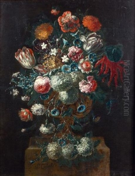 Vase Fleuri Oil Painting by Pieter Casteels III