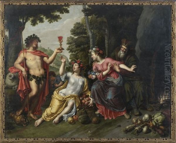 Les Quatre Saisons Oil Painting by Pieter Casteels III