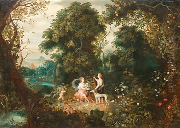 Parklandschaft Mit Erlegtem Federwild Und Fruchten Oil Painting by Pieter Casteels III