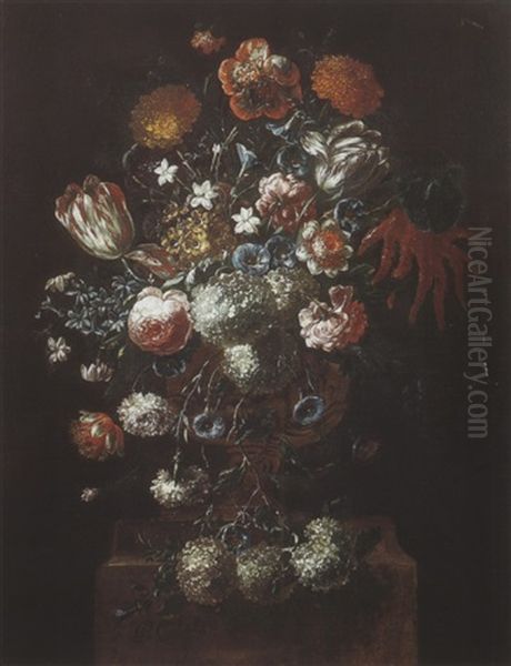 Bouquet De Fleurs Dans Une Vase by Pieter Casteels III